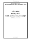 Giáo trình Thuế (Nghề Kế toán doanh nghiệp - Trình độ Trung cấp) - CĐ GTVT Trung ương I