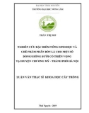 Luận văn Thạc sĩ Khoa học cây trồng: Nghiên cứu đặc điểm nông sinh học và chế phẩm phân bón lá cho một số dòng/giống bưởi có triển vọng tại Huyện Chương Mỹ - Thành Phố Hà Nội