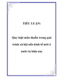 TIỂU LUẬN: Quy luật mâu thuẫn trong quá trình xã hội nền kinh tế mới ở nước ta hiện nay