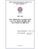 TIỂU LUẬN: HÃY TRÌNH BÀY VÀ PHÂN TÍCH CÁC TÁC NHÂN CƠ BẢN CỦA QUÁ TRÌNH XÃ HỘI HOÁ