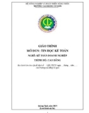 Giáo trình Tin học kế toán (Nghề: Kế toán doanh nghiệp - Cao đẳng) - Trường Cao đẳng Cơ giới (2019)