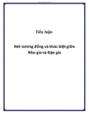 Tiểu luận: Nét tương đồng và khác biệt giữa Nho gia và Đạo gia