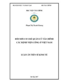 Luận án tiến sĩ Kinh tế: Đổi mới cơ chế quản lý tài chính các bệnh viện công ở Việt Nam