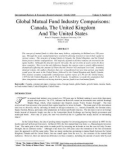 Global Mutual Fund Industry Comparisons: Canada, The United Kingdom And The United States