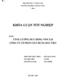 Khóa luận tốt nghiệp: Tăng cường huy động vốn tại Công ty Cổ phần Xây dựng Đất Việt