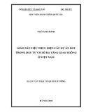 Luận văn Thạc sĩ Quản lý công: Giám sát việc thực hiện các dự án BOT trong đầu tƣ cơ sở hạ tầng giao thông ở Việt Nam