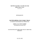 Tóm tắt Khóa luận tốt nghiệp: Di tích đình làng Ngọc Than xã Ngọc Mỹ- huyện Quốc Oai- tỉnh Hà Tây