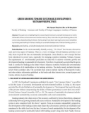 Green banking toward sustainable development: Vietnam perspectives