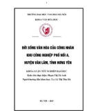 Tóm tắt Khóa luận tốt nghiệp khoa Văn hóa học: Đời sống văn hóa của lao động nữ trong các khu công nghiệp ở tỉnh Hải Dương hiện nay