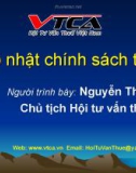 Cập nhật chính sách thuế