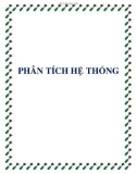 PHÂN TÍCH HỆ THỐNG