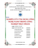 ĐỀ TÀI: NGHIÊN CỨU ỨNG DỤNG CÔNG NGHỆ NANO TRONG CÔNG NGHIỆP THỰC PHẨM