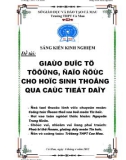 Tiểu luận: Giáo dục tư tưởng, đạo đức cho học sinh thông qua các tiết dạy