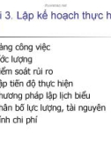 Bài 3: Lập kế hoạch dự án