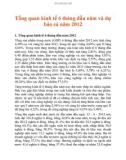 Tổng quan kinh tế 6 tháng đầu năm và dự báo cả năm 2012