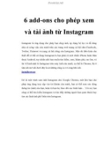 6 add-ons cho phép xem và tải ảnh từ Instagram