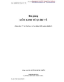 GIÁO TRÌNH KINH TẾ QUỐC TẾ - TS. HUỲNH MINH TRIẾT