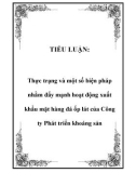 TIỂU LUẬN: Thực trạng và một số biện pháp nhằm đẩy mạnh hoạt động xuất khẩu mặt hàng đá ốp lát của Công ty Phát triển khoáng sản