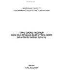 Tăng cường phối hợp giữa các cơ quan quản lý nhà nước đối với ngành dịch vụ