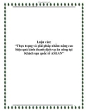 Chuyên đề thực tập tốt nghiệp: 'Thực trạng và giải pháp nhằm nâng cao hiệu quả kinh doanh dịch vụ ăn uống tại Khách sạn quốc tế ASEAN'