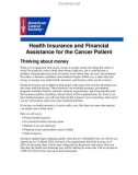 Health Insurance and Financial Assistance for the Cancer Patient