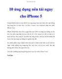 10 ứng dụng nên tải ngay cho iPhone 5