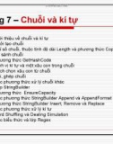 Chương 7: Chuỗi và kí tự