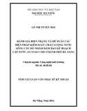 Luận văn: ĐÁNH GIÁ HIỆN TRẠNG VÀ ĐỀ XUẤT CÁC BIỆN PHÁP KIỂM SOÁT CHẤT LƯỢNG NƢỚC SÔNG CẦU ĐỎ NHẰM ĐẢM BẢO KẾ HOẠCH CẤP NƯỚC AN TOÀN CHO THÀNH PHỐ ĐÀ NẴNG