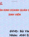 Báo cáo: Dự án kinh doanh quán cơm sinh viên