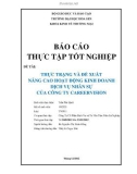 Luận văn: Thực trạng và đề xuất nâng cao hoạt động kinh doanh dịch vụ nhân sự của công ty Careervision