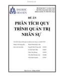 Đề án: Phân tích quy trình quản trị nhân sự