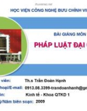 Bài giảng Pháp luật đại cương - ThS. Trần Đoàn Hạnh