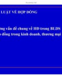 Bài giảng Pháp luật về hợp đồng