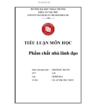 Tiểu luận: Phẩm chất nhà lãnh đạo