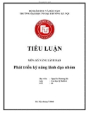 Tiểu luận: Phát triển kỹ năng lãnh đạo nhóm