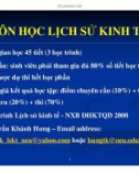 Bài giảng Lịch sử kinh tế