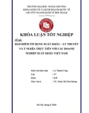 Khóa luận tốt nghiệp: Bảo hiểm tín dụng xuất khẩu: lý thuyết và ý nghĩa thực tiễn với các doanh nghiệp xuất khẩu tại Việt Nam