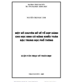 Luận văn Thạc sỹ Toán học: Một số chuyên đề về tổ hợp dành cho học sinh có năng khiếu Toán bậc THPT