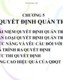 Bài giảng Quản trị học: Chương 5 - TS. Phan Thị Minh Châu