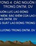 Bài giảng Kinh tế doanh nghiệp thương mại dịch vụ: Chương 4