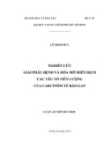 Luận án Tiến sỹ Y học: Nghiên cứu giải phẫu bệnh và hóa mô miễn dịch các yếu tố tiên lượng của carcinôm tế bào gan