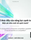 Thuyết trình: 'Các yếu tố thúc đẩy của năng lực cạnh tranh động: Một cái nhìn mới về cạnh tranh'