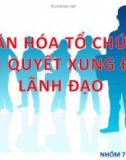 Thuyết trình: Văn hóa tổ chức giải quyết xung đột lãnh đạo