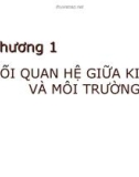 Bài giảng Kinh tế môi trường - Chương 1: Mối quan hệ giữa kinh tế và môi trường