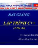 Bài giảng Lập trình C++: Chương 3 - GV. Nguyễn Văn Hùng