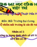 Đề tài: Ô nhiễm môi trường là vấn đề toàn cầu