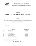 Báo cáo đánh giá tác động môi trường: Xác định vấn đề môi trường quan trọng của dự án xây dựng công ty TNHH thuốc BVTV Sài Gòn (nhóm 9)