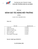 Báo cáo đánh giá tác động môi trường: Phát triển bền vững (nhóm 2)