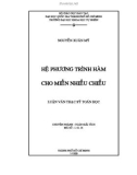 Luận văn thạc sỹ toán học: Hệ phương trình hàm cho miền nhiều chiều