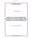 Luận văn thạc sĩ Sinh học: Phân lập và tuyển chọn một số chủng nấm mốc có hoạt tính Chitinase cao tại tỉnh Đắk Lắk